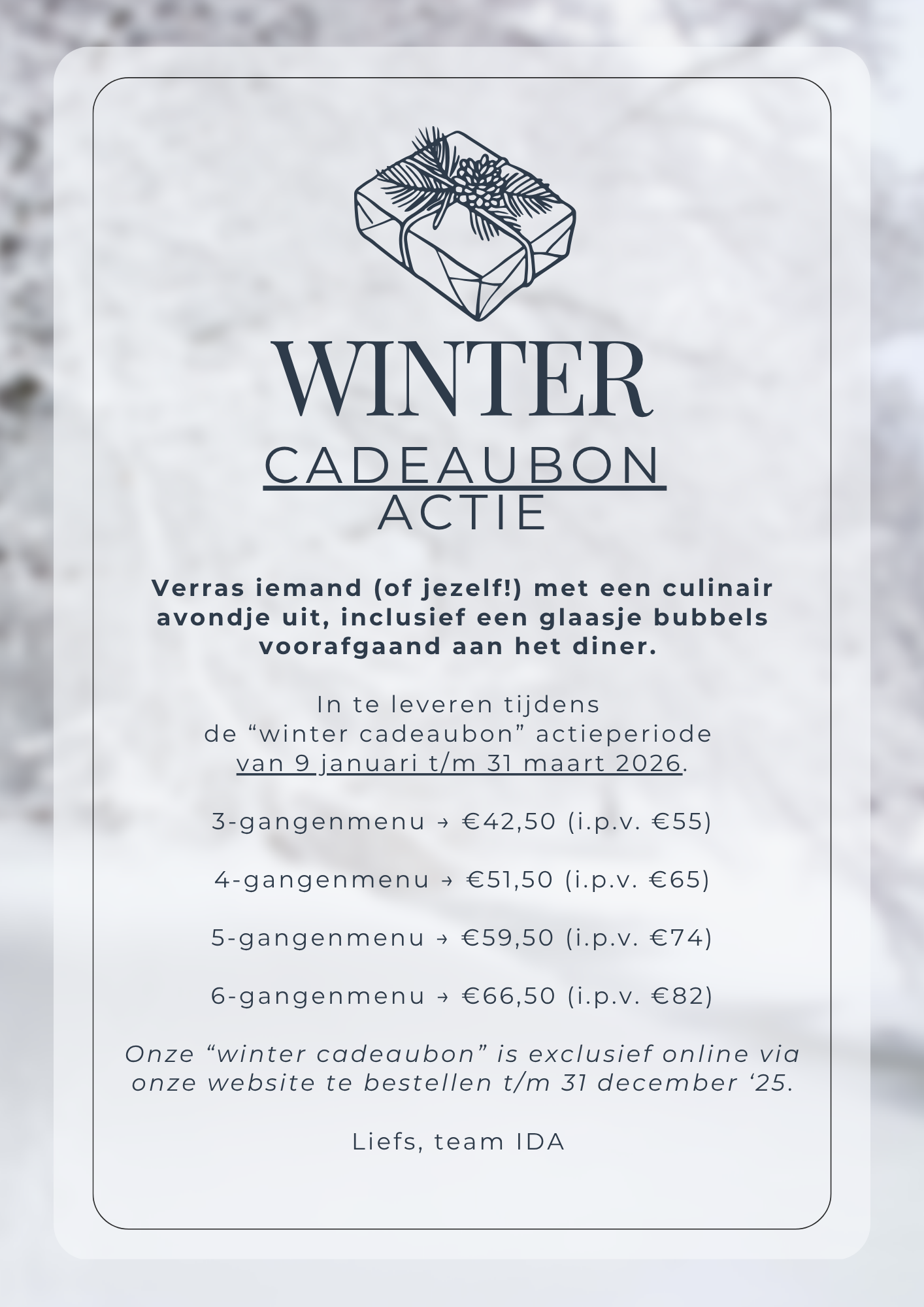 IDA – A4 wintercadeaubon